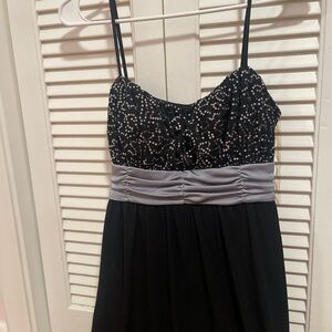 Studio Y Black and Silver Mini Dress